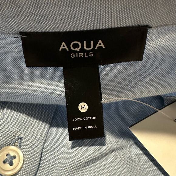 NWT Aqua Girls Blue Short Sleeve Tiered Top Medium - Picture 3 of 8